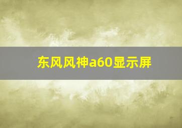 东风风神a60显示屏