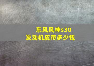 东风风神s30发动机皮带多少钱