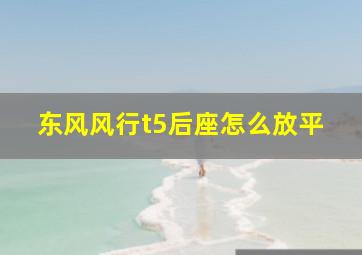 东风风行t5后座怎么放平