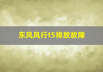 东风风行t5排放故障