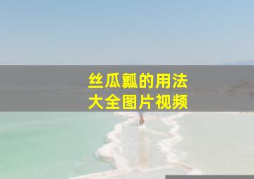 丝瓜瓤的用法大全图片视频