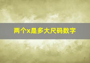 两个x是多大尺码数字