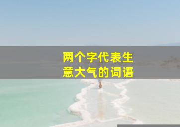 两个字代表生意大气的词语