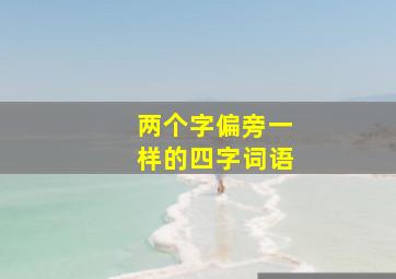 两个字偏旁一样的四字词语