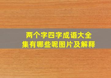 两个字四字成语大全集有哪些呢图片及解释