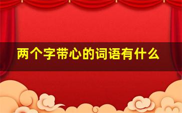 两个字带心的词语有什么