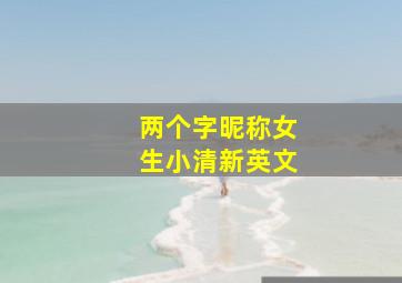 两个字昵称女生小清新英文