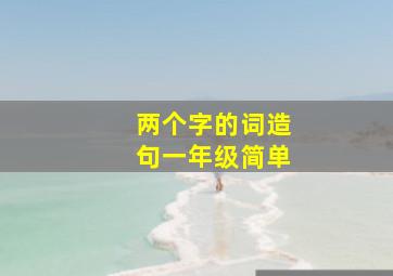 两个字的词造句一年级简单