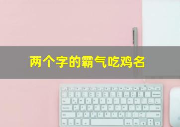 两个字的霸气吃鸡名