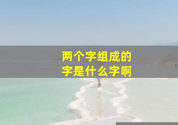 两个字组成的字是什么字啊