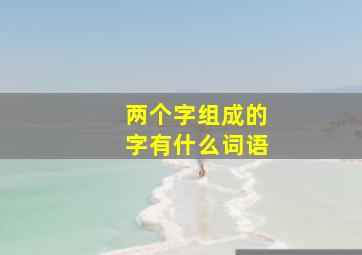 两个字组成的字有什么词语