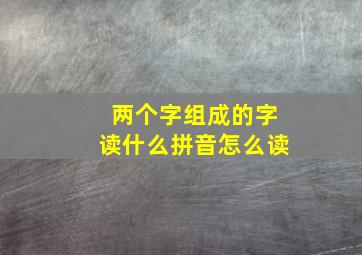 两个字组成的字读什么拼音怎么读