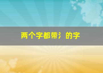 两个字都带氵的字