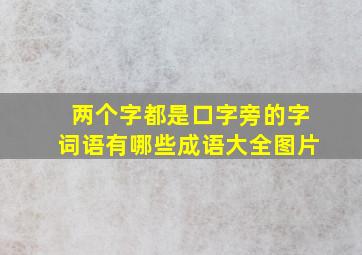 两个字都是口字旁的字词语有哪些成语大全图片