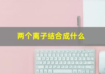 两个离子结合成什么