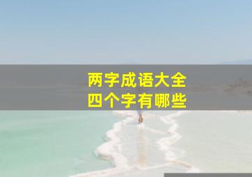 两字成语大全四个字有哪些