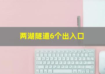 两湖隧道6个出入口