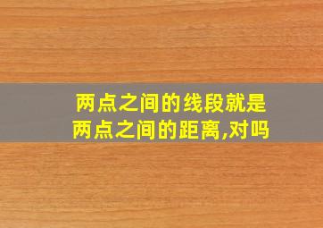 两点之间的线段就是两点之间的距离,对吗