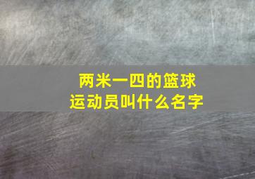 两米一四的篮球运动员叫什么名字