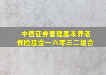 中信证券管理基本养老保险基金一六零三二组合