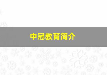 中冠教育简介