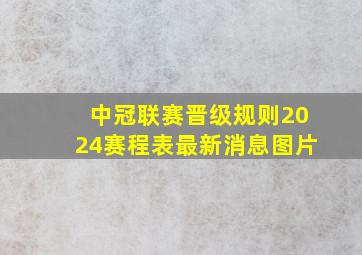 中冠联赛晋级规则2024赛程表最新消息图片