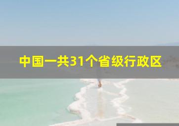 中国一共31个省级行政区