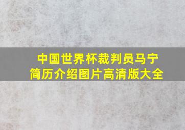 中国世界杯裁判员马宁简历介绍图片高清版大全