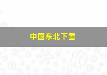 中国东北下雪