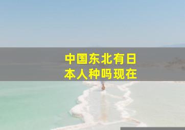 中国东北有日本人种吗现在