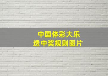 中国体彩大乐透中奖规则图片