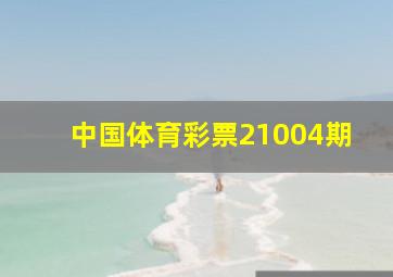 中国体育彩票21004期