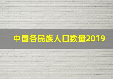 中国各民族人口数量2019