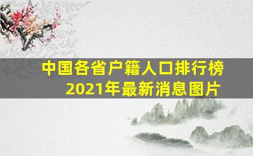 中国各省户籍人口排行榜2021年最新消息图片