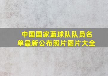 中国国家蓝球队队员名单最新公布照片图片大全