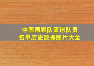 中国国家队篮球队员名单历史数据图片大全