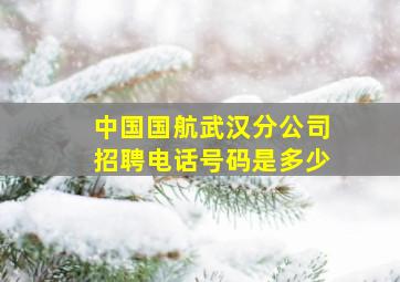 中国国航武汉分公司招聘电话号码是多少