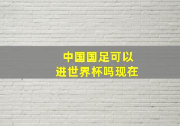 中国国足可以进世界杯吗现在