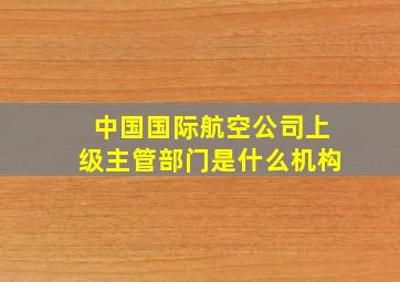 中国国际航空公司上级主管部门是什么机构