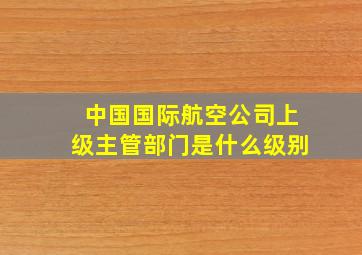 中国国际航空公司上级主管部门是什么级别