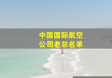 中国国际航空公司老总名单