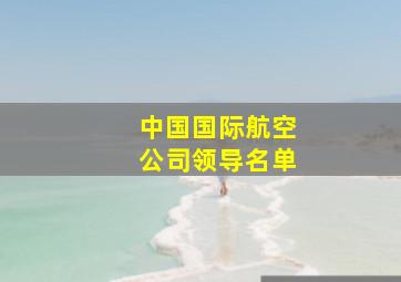 中国国际航空公司领导名单