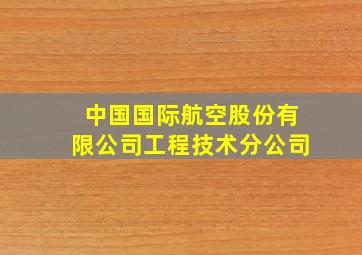 中国国际航空股份有限公司工程技术分公司