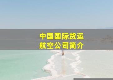 中国国际货运航空公司简介