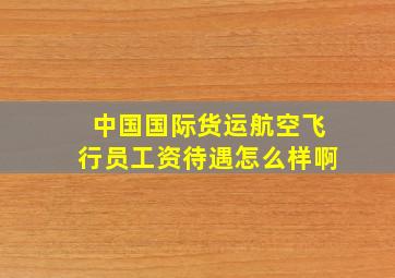 中国国际货运航空飞行员工资待遇怎么样啊