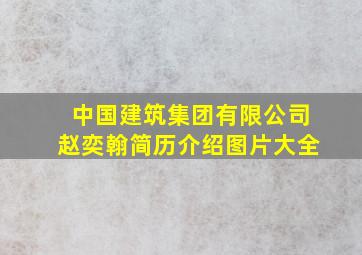 中国建筑集团有限公司赵奕翰简历介绍图片大全