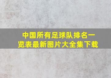 中国所有足球队排名一览表最新图片大全集下载