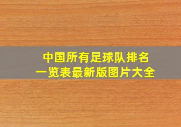 中国所有足球队排名一览表最新版图片大全