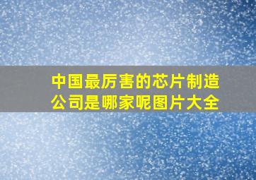 中国最厉害的芯片制造公司是哪家呢图片大全