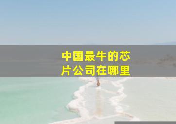 中国最牛的芯片公司在哪里